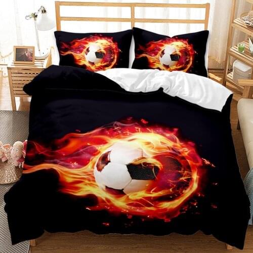Sports Football Basketball Cartoon 3D Print Comforter Bedding Set Queen Twin Single Size Duvet Cover Set Pillowcase Luxury Gifts