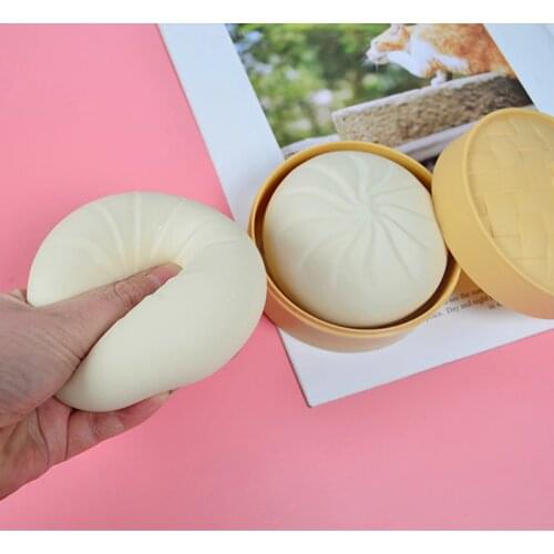Big Fidget Decompression Toys Kids Fancy Simulation Steamed Dumplings Toy Adults Relieve Pressure Squeezable Stress Relief