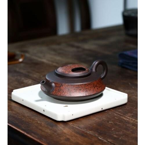 Niu Gai Zhou Pan China Kettle Ceramic Teapot For Tea Puer Oolong Tea Set Handmade