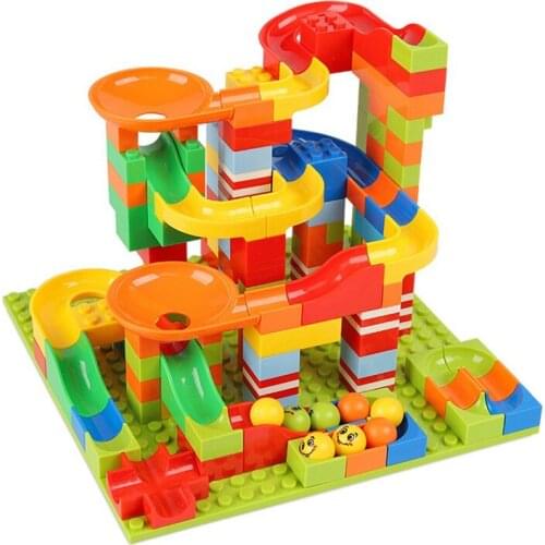 Children Educational Building Plastic Toys 3-6 Years Old Puzzle Boy and Girl Assembled To Insert Slide Chute Building Toys