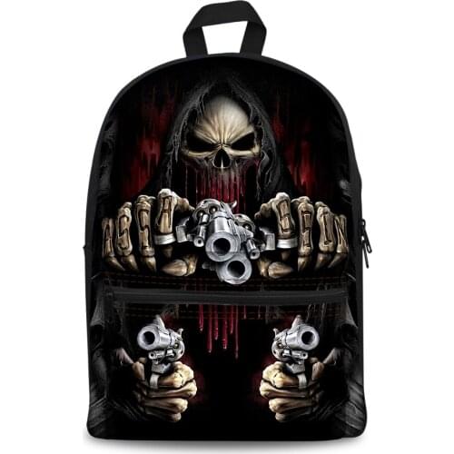 Skull Print Kids Backpacks Childrens School Bags for Boys Boys Custom Design Casual Travel Bags 2020 New Style
