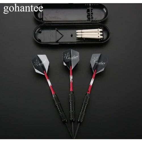 Gohantee 3pcs/box Red Professional 22g Steel Point Darts High Quatity Steel Needle Tip Dart Nice Flight For Electronic Dartboard