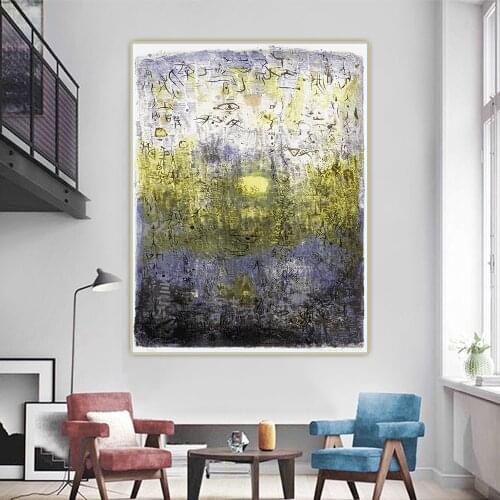 Holover Zao Wou-Ki"Lost Forest,1955"Canvas Oil Painting Western Art Decor Poster Wall Home Interior Aesthetic Room Decoration