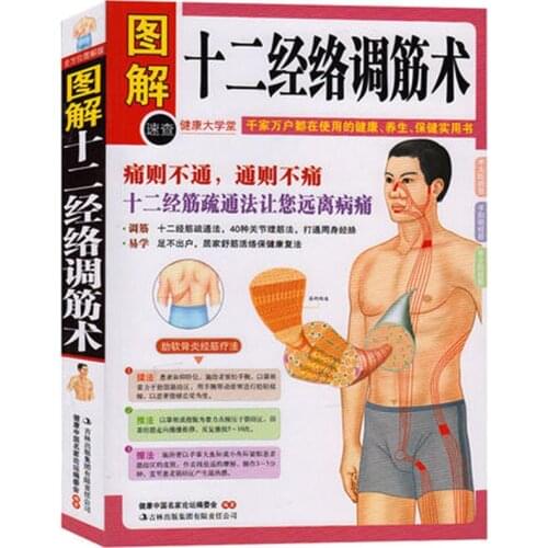 Tu Jie Shi er Jing Luo Tiao Jing Shu Book of acupoint health preservation of traditional Chinese Medicine