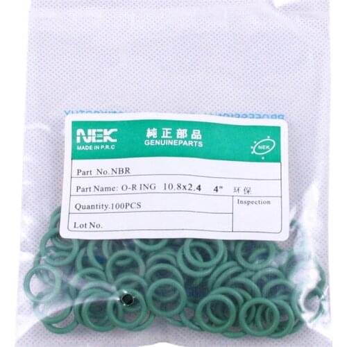 10.8*2.4mm ) #8 R134a NBR Rubber O-Ring Seal Kit,High Temperature Resistance for Car Air Conditioning valve 5/16 3/8 1/2 5/8