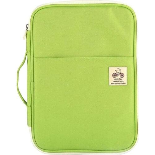 Multi-Functional Portfolio Travel File Organizer Waterproof A4 Document Bag Zippered Case Pouch for iPad,Journals