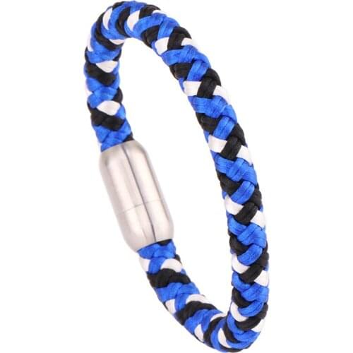 European and American Fashion Colors and Diverse Colors Stainless Steel Mens Leather Bracelets Gift Boyfriend Bracelet Jewelry