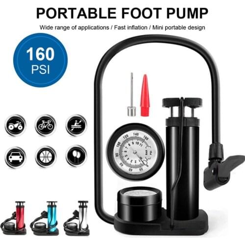 Mountain Bike Pedal Air Pump Portable Mini Road Bike Compression Tire Inflator Swimming Pool Basketball Football