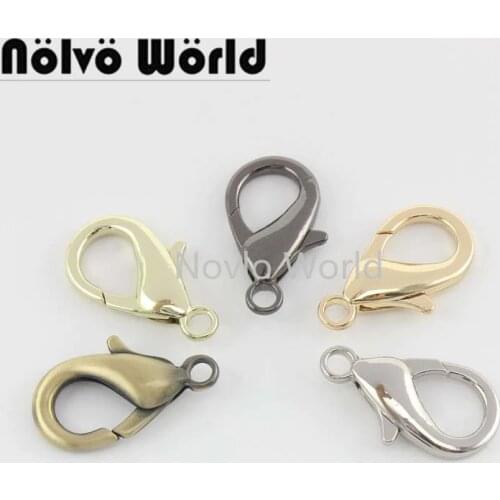 Nolvo World 5-20-100pcs 5 colors 29*15mm metal bags strap buckles lobster clasp collar carabiner lobster