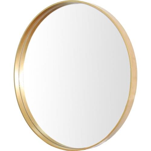 Nordic Home Wrought Iron Round Cosmetic Mirror Custom Hotel Wall Hanging Simple Bathroom Mirror Moisture And Dirt Resistant