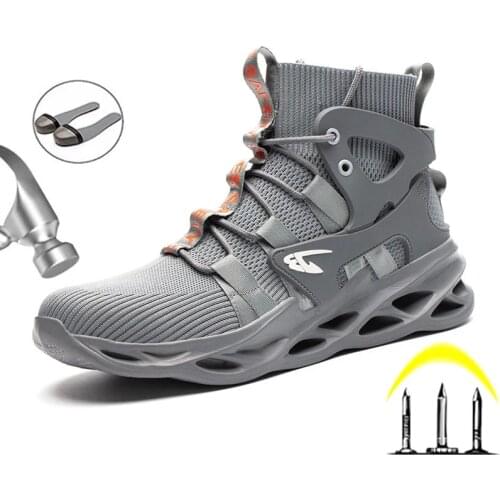 2021 New Work Safety Boots For Men Safety Shoes Indestructible Safety Shoes Men Work Sneakers Male Steel Toe Shoes Industrial