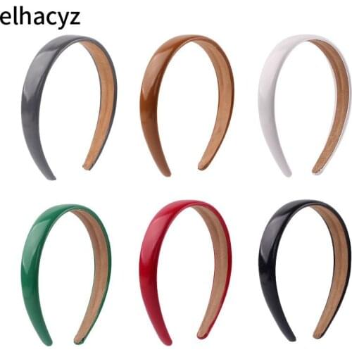 10pcs/lot New Faux Leather Headband Fashion Hairband Chic Headwear Elegant Women Girls Hair Accessories Hair Hoop