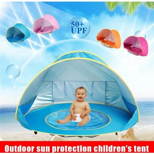 Hot Baby Beach Tent Children Waterproof Sun Awning Tent UV-protect Sunshelter Mini Pool DO2
