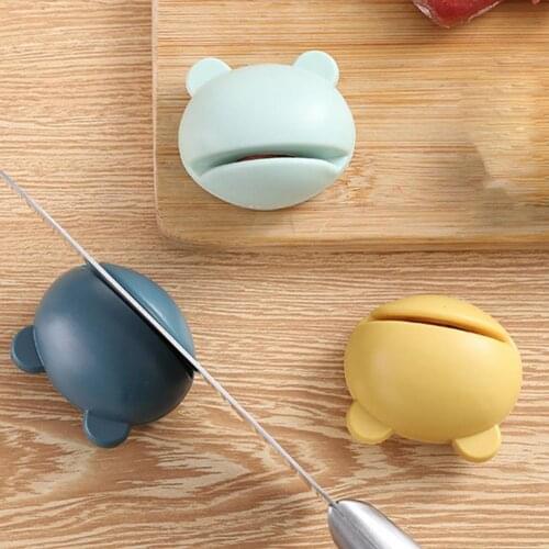 Little Frog Suction Knife Sharpener, Safe and Easy Sharpening Tool for Kitchen, Chef, Damascus Knives