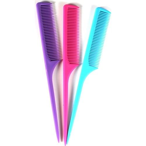 Professional Highlighting Hair Comb ABS Weaving Anti-Static Hair Comb for Salon Dyeing Combs Fluorescence Color