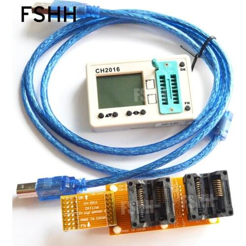 USB SPI FLASH programmer CH2016 +300mil SOP16+SOP16 test socket Production 1 drag 2 programmer