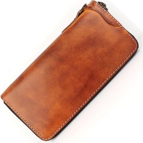 Luxury Genuine Leather Men Wallet Leather Wallet Long Clutch Wallet men purse money Holder male wallet coin Purse card holder