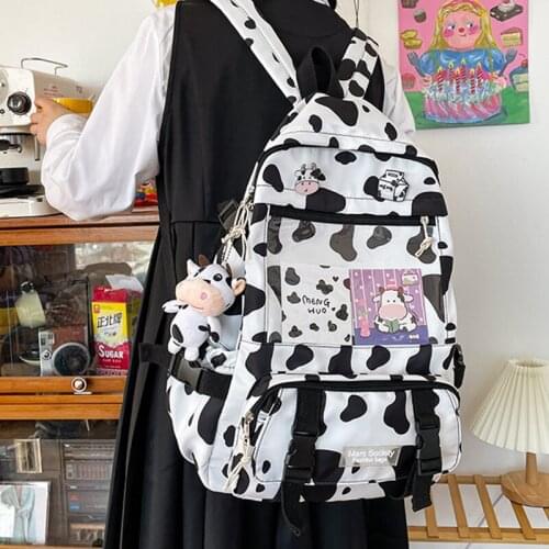 Multiple pocket Waterproof nylon Women Backpack Large capacity Schoolbag for teenage girls Travel bag Lovely book Mochila 50