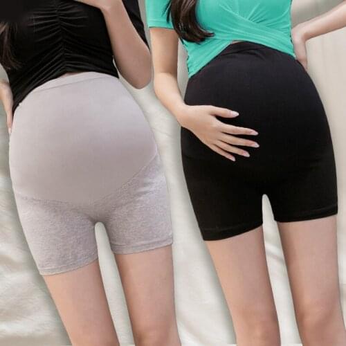 Pregnant womens shorts for summer wear Slim seamless safety pants anti-failure thin bottoming pants summer clothes