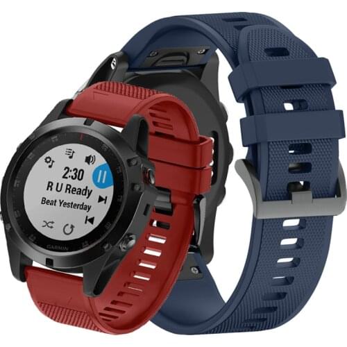 26mm 22mm 20mm Smart Watch Band Strap For Garmin Fenix 5X 5 5S 3 3HR D2 S60 GPS Watch Quick Release Silicone Easyfit Wristband