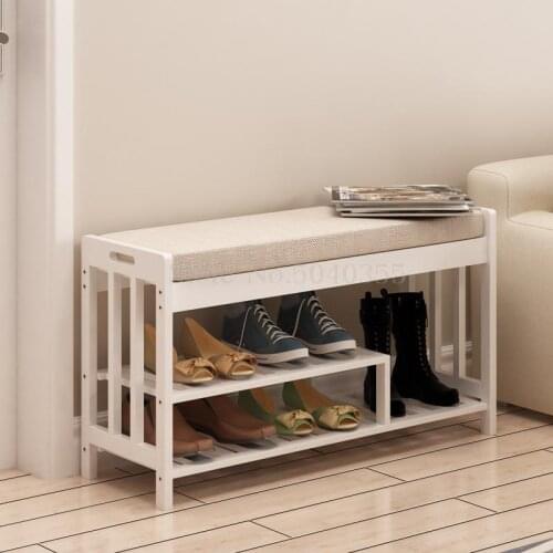 Door change shoe stool European storage bench clothing store sofa stool multifunctional storage bed end stool fitting room stool