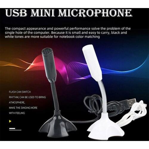 USB Computer Microphone, Mini PC Laptop Mic, ideal for Gaming, Video Conference, Skype