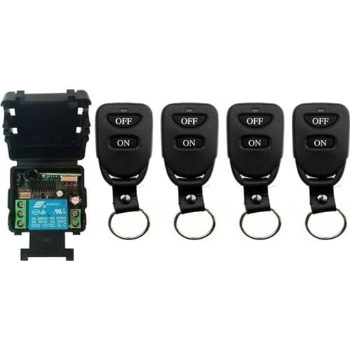 High quality DC12V 24V 1CH 1 CH 10A Remote Control Light Switch Relay Output Radio Receiver Module and Belt buckle Transmitter