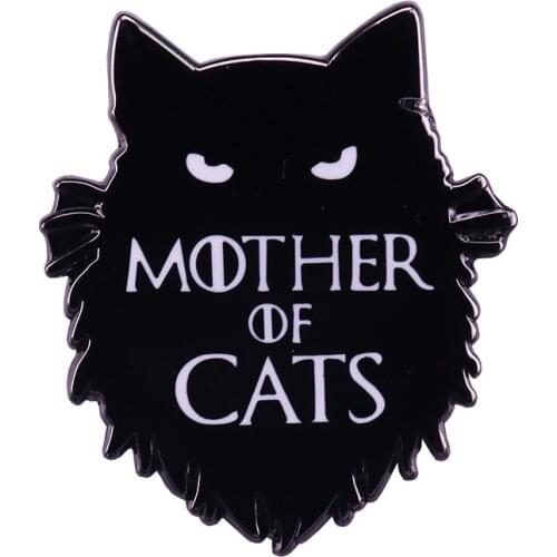 Mother Of Cats Hard Enamel Pins Collect Funny Anime Movies Metal Cartoon Brooch Backpack Collar Lapel Badges Fashion Jewelry