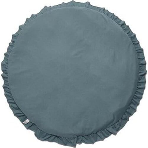 Winter Lace Solid Creep Pad Childrens Room Decoration Baby Game Blanket Climbing Pad Round Pad CVC Cotton