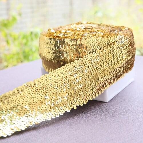 1meter Elastic sequin lace ribbon accessories stage dance performance costume accessories diy handmade lace decoration