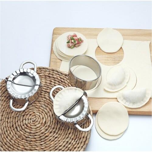 1pcs/set DIY Stainless Steel Dumpling Mold Wrapper Cutter Making Machine Cooking Pastry Tool Kitchen Tools Jiaozi Maker Device
