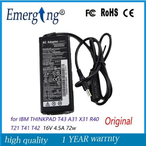 16V 4.5A 72W 5.5*2.5mm New Original AC Adapter For Lenovo IBM ThinkPad T40 T41 T42 T43 R50 R51 R52