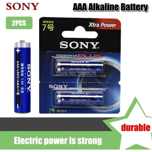 2PCS Original Sony 1.5V AAA Alkaline Battery LR03 AM4 For Electric toothbrush Toy Flashlight Mouse clock Dry Primary Battery