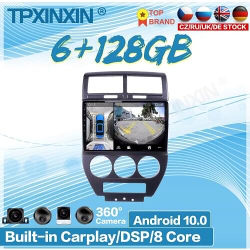 Android 10.0 6GB+128GB For Jeep Compass MK 2006-2010 Car DVD GPS Navigation Auto Radio Stereo Multimedia Player Head Unit