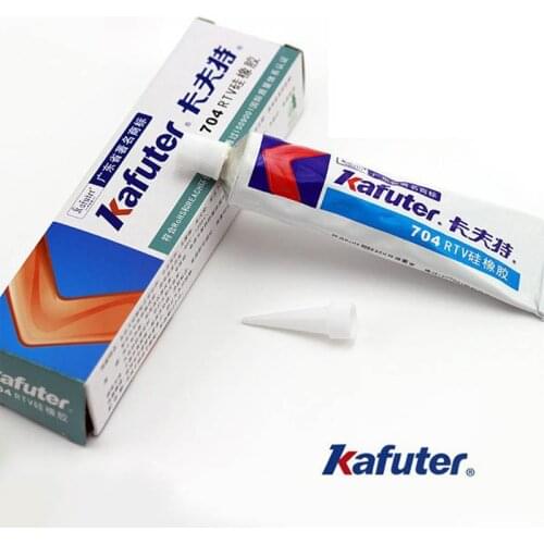 Free shipping high quality 2 pcs/lot 45g Kafuter Silicone Industrial Adhesive 704 RTV Silicone Rubber White Glue