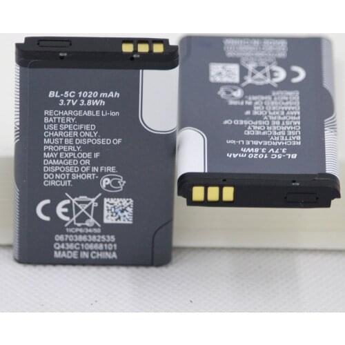 BL5C BL-5C Phone Battery For Nokia 1100 1110 1200 1208 1280 1600 2600 2700 3100 3110 5130 6230 6230i n70 n72 internal battery