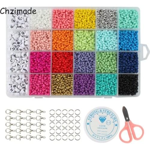 Chzimade Polymer Clay Bead Round Chip Disk Loose Spacer DIY Bracelet Jewelry Making Accessories Elastic String Lobster Clasp