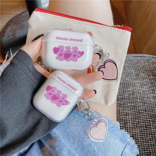 Cute rabbit pattern Love Pendant Earphone Case For AirPods pro Earphone Protect Cover For Airpods 1 2 3 Headset Cases