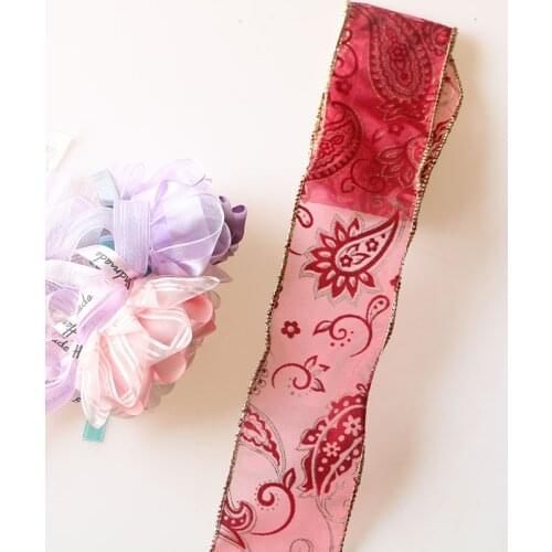 5 yard 5.9cm of red screen handmade Christmas tree decorative ribbon sewing wedding gift