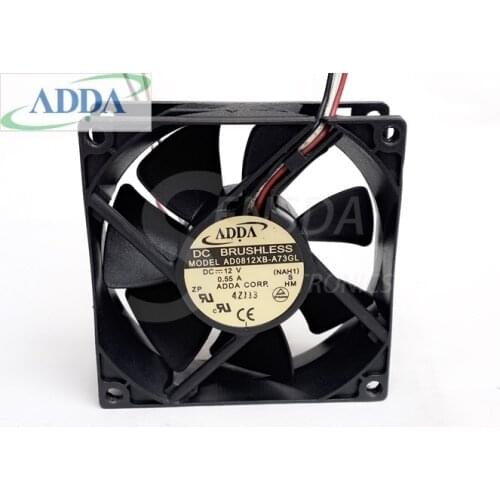 FOR ADDA AD0812XB-A73GL 12V 0.55A 8025 8CM 80mm winds of chassis server inverter case computer pc cooling fans