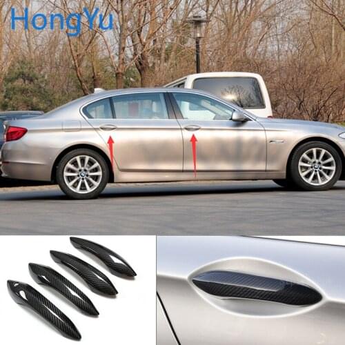 For BMW 5 series F20 F22 F07 F15 535i 528i 520i 530i 530d 520d 2010-2017 Carbon Fiber Auto Door Handle Knob Exterior Trim Covers