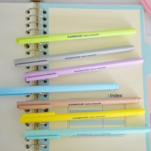 9pcs Staedtler macaron highlighter triangle writing 362 C student office writing drawing manual highlight marker highlighter