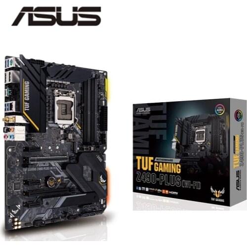 NEW For Asus TUF GAMING Z490-PLUS（WI-FI）Original Desktop Intel Z490 Z490M DDR4 Motherboard LGA 1200 i7/i5/i3 USB3.0 M.2 SATA3