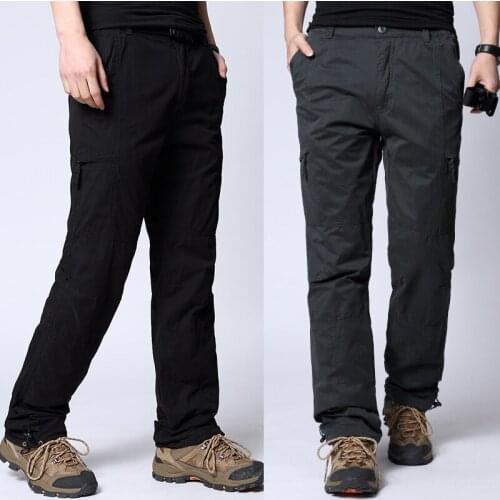 New arrival Autumn and Winter casual fashion mid waist pants elastic waist drawstring Thick cotton Fitting men plus size M-3XL