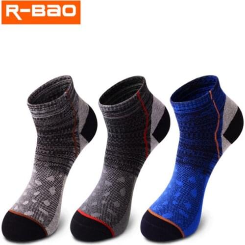 Men Sports Socks (4 Pairs/lot) R-BAO/RB057 Cotton Socks Male Outdoor Running Hiking Socks
