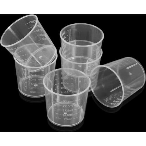 30ML 20 Pcs Disposable Clear Plastic Measuting Cup Kit UV Resin Epoxy Silicone Mold Measure Tools For DIY Jewelry Making Supplie