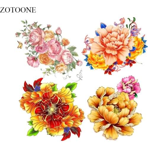 ZOTOONE Flower Patches For Girl Clothes DIY Dresses A-level Washable Accessory Decoration Iron On Transfers Heat Press Appliques