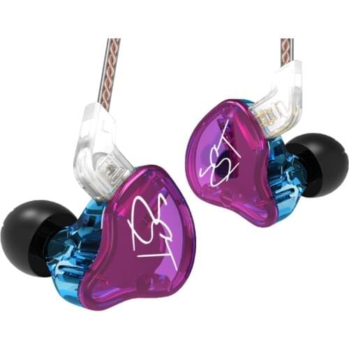 KZ ZST DD+BA Heavy Bass Headset HiFi Earphone 4 Core Control Music Movemen Earphone Replaceable Bluetooth cable ZSN AS10 ES4