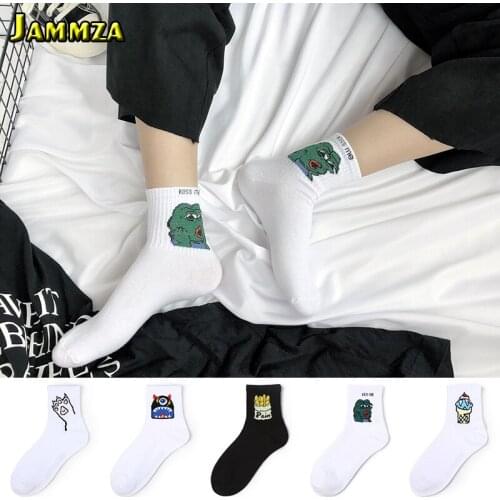 New Japanese Style Fashion Socks Women Alien Cartoon Animal College Student Cotton White Kawaii Harajuku Girl Cute Socks Gift