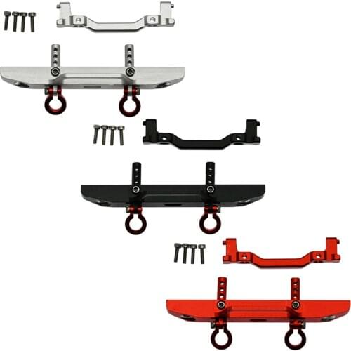 CNC Machined Front Bumper with Fixing Frame for SCX24 C10 AXI00002 AXI90081 1/24 4WD RC Hobby Car Modified Accessories